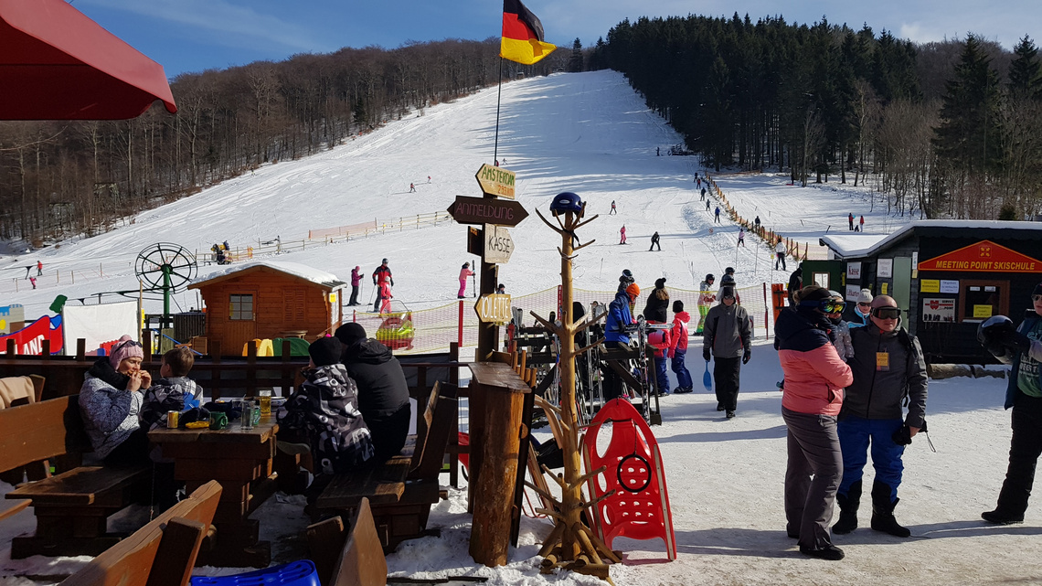 Skilift am Schlossberg im Winter