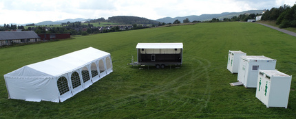 Veranstaltungsarena Luftaufnahme