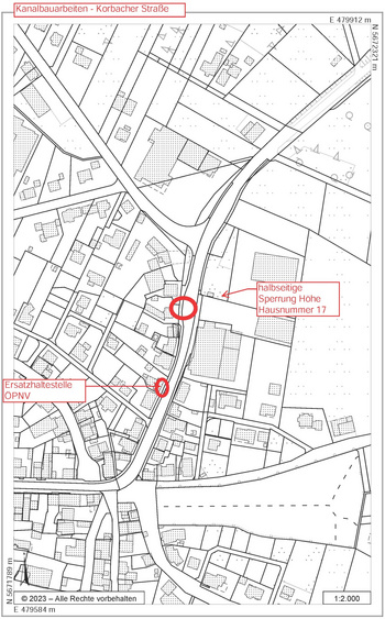Kanalbauarbeiten in der Korbacher Straße in Medebach
