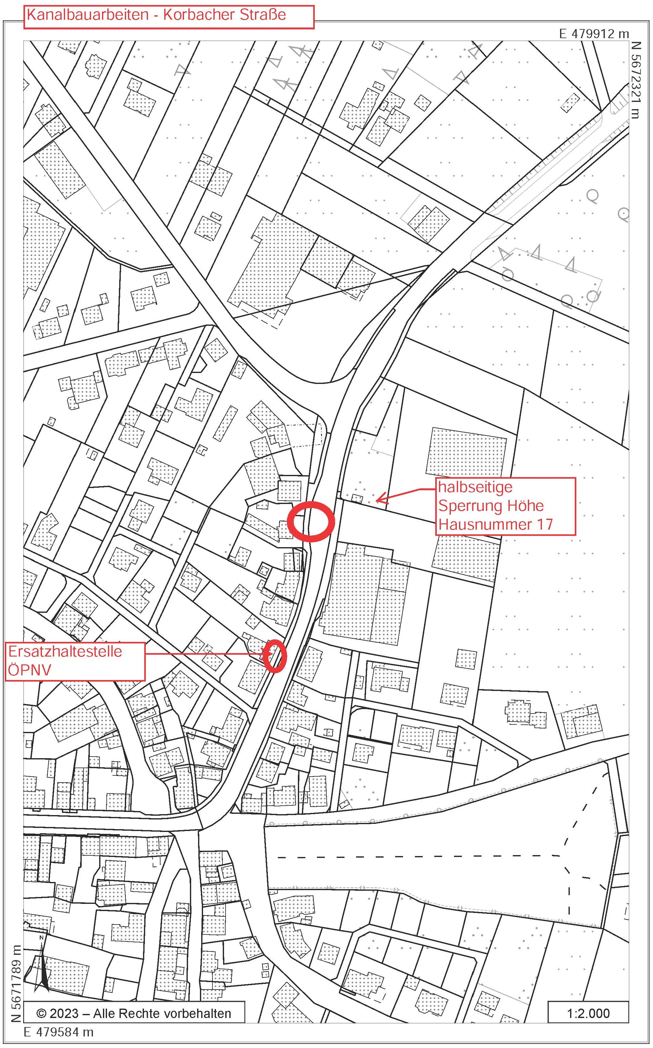 Kanalbauarbeiten in der Korbacher Straße in Medebach